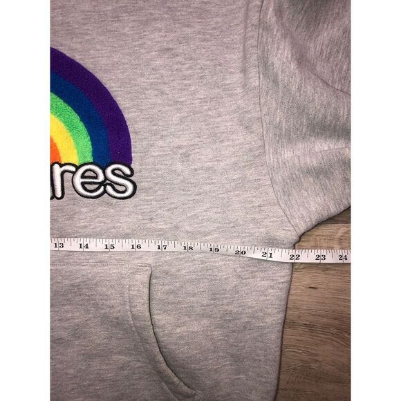 Pleasures Good Time Hoodie Men's S Rainbow Appliqué Embroidered‎ Gray - Picture 11 of 13